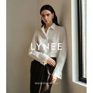 LYNEE x TORIL【双喜】白色长袖衬衫女2026新款洋气百搭刺绣上衣