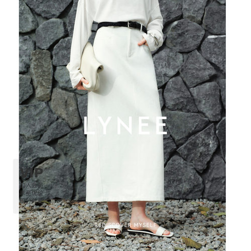 LYNEE直筒牛仔半身裙