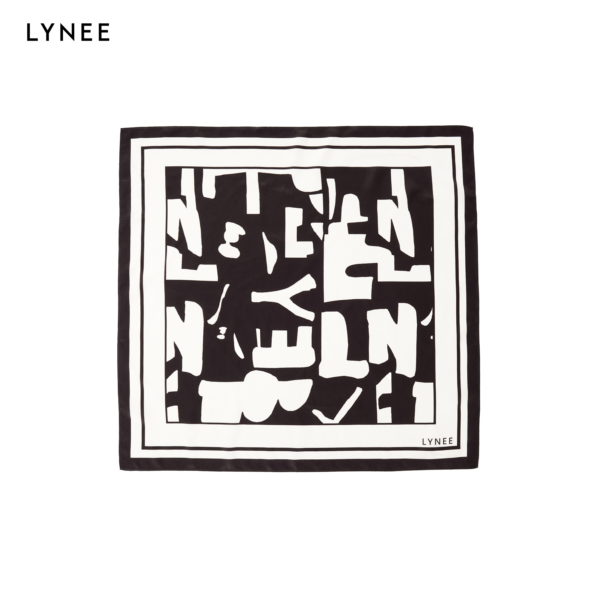 LYNEE LOGO几何印花丝巾时尚百搭 LAD2FSA015