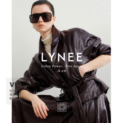 LYNEExTORIL复古PU皮夹克女