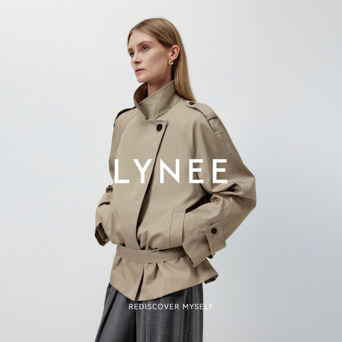 LYNEE【伦敦步调】中长款全棉风衣女2026年新款宽松休闲夹克外套