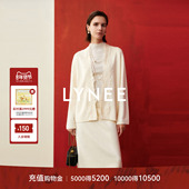 LYNEE 女秋 外套半身裙两件套装 奥法庄园 重工蕾丝花边针织开衫