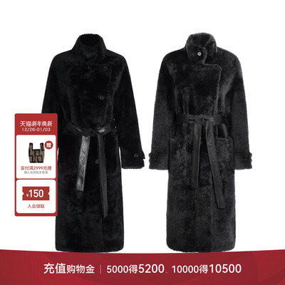 LYNEE【金标系列】土耳其进口 拉贡皮毛一体长款皮草外套女大衣