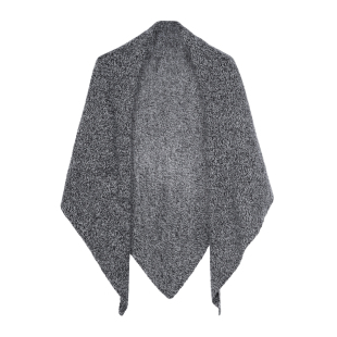 LYNEE 秋冬时髦氛围感单品 质感灰羊毛大三角简约披肩