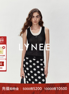 LYNEE 真两件叠穿轻薄修身针织背心女百搭无袖上衣 LGD2FSK038