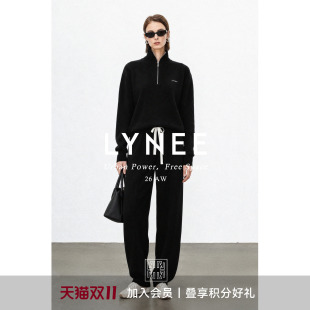 LYNEE【米歇尔】miu风运动休闲针织套装高领套头针织 /针织裤子
