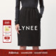 LYNEE 直筒半身裙 中高款 缓存山海 松紧腰羊毛半裙女2025秋新款