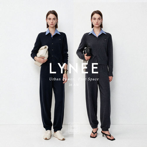 LYNEEmiu风可拆衬衫领针织套装