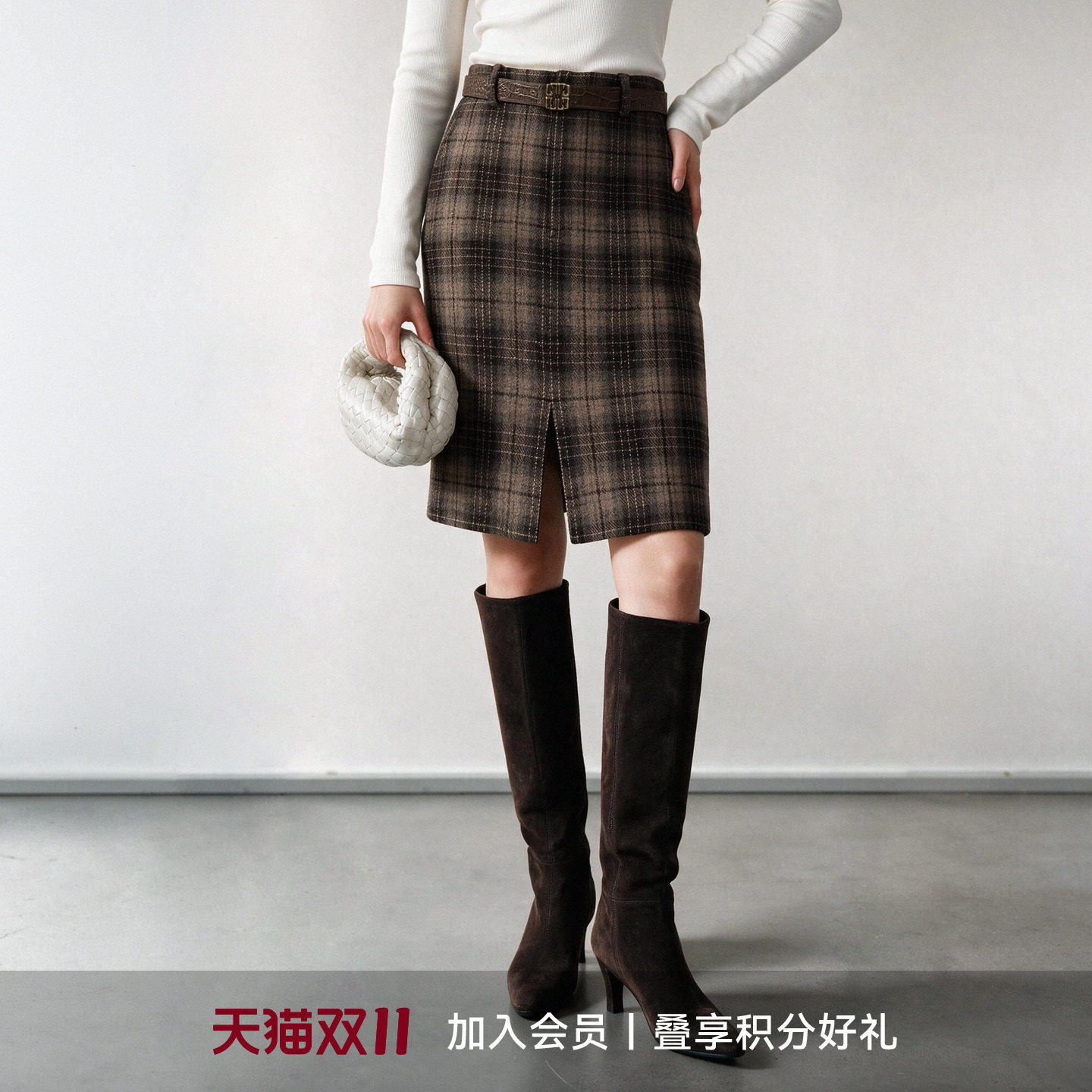 【详情页点击跳转购买】LYNEE【黑标 伊顿公学】复古格子半裙