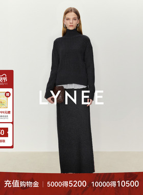 LYNEE【引冬毛衣套装】秋冬简约灰色慵懒风羊毛毛衣/半裙/裤子女