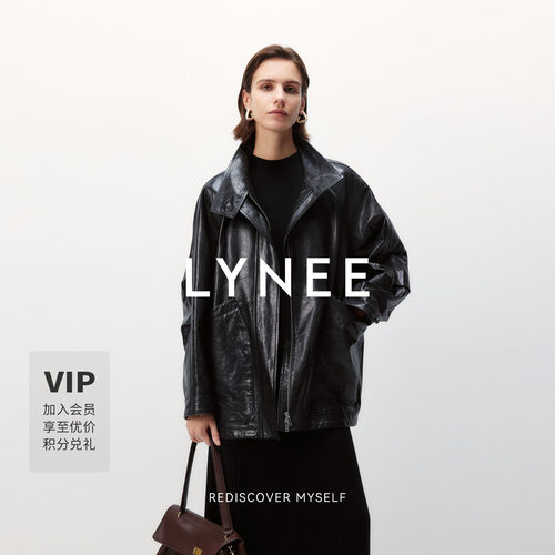 LYNEE【黑标系列】序章 立领大口袋夹克 真皮皮衣 复古老钱感