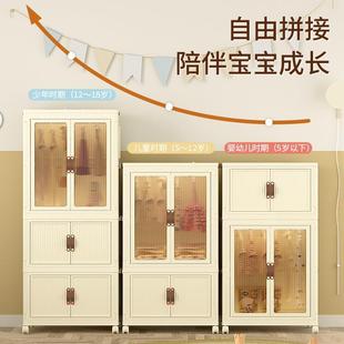 儿童收纳柜可折叠宝宝衣柜婴儿小衣橱衣服挂衣柜储物柜 简约免安装
