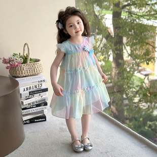 幼兒童潮裝 高級感韓范時髦 夏裝 背心連衣裙女寶休閑搭配潮寶韓版