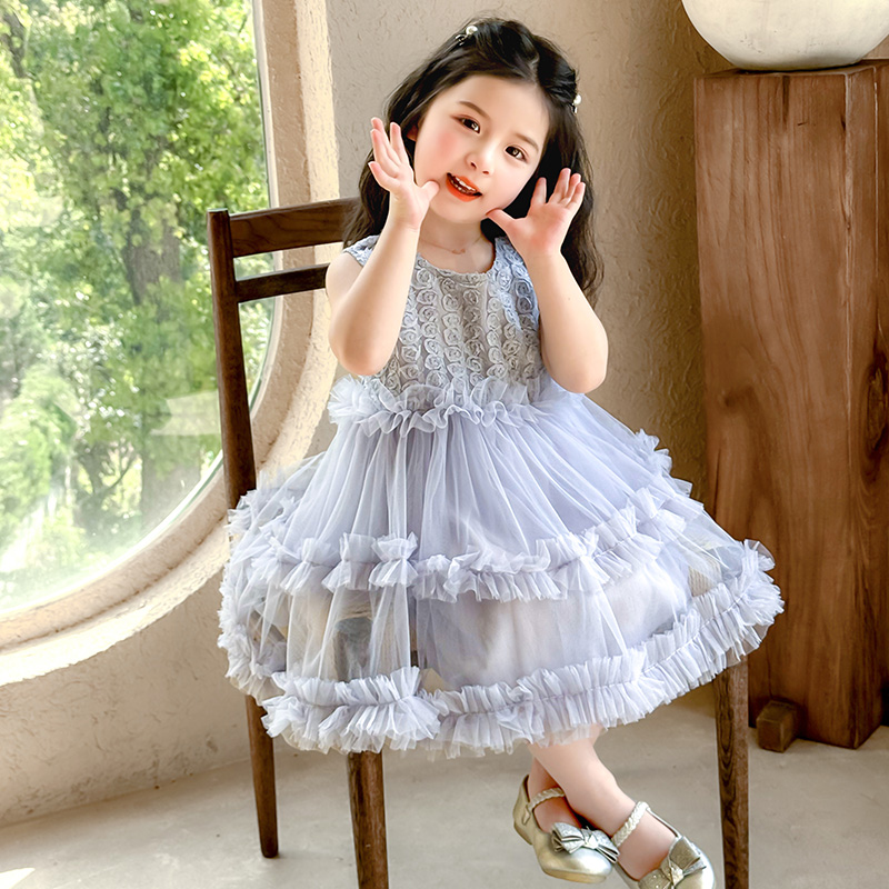 女童连衣裙公主裙超好看休闲高级感幼儿童潮宝童装搭配无袖女生