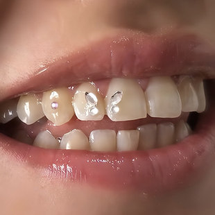 小众diy材料包牙饰牙钻进口奥钻蝴蝶獠牙钻欧美甜辣爆闪自选钻