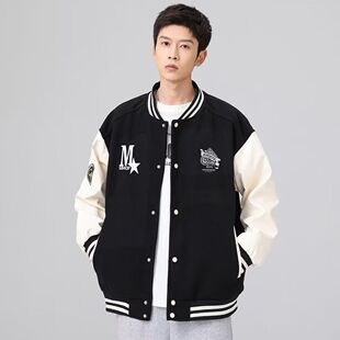 复古棒球服男士春秋ins潮流学生宽松韩版上衣休闲小香风情侣外套