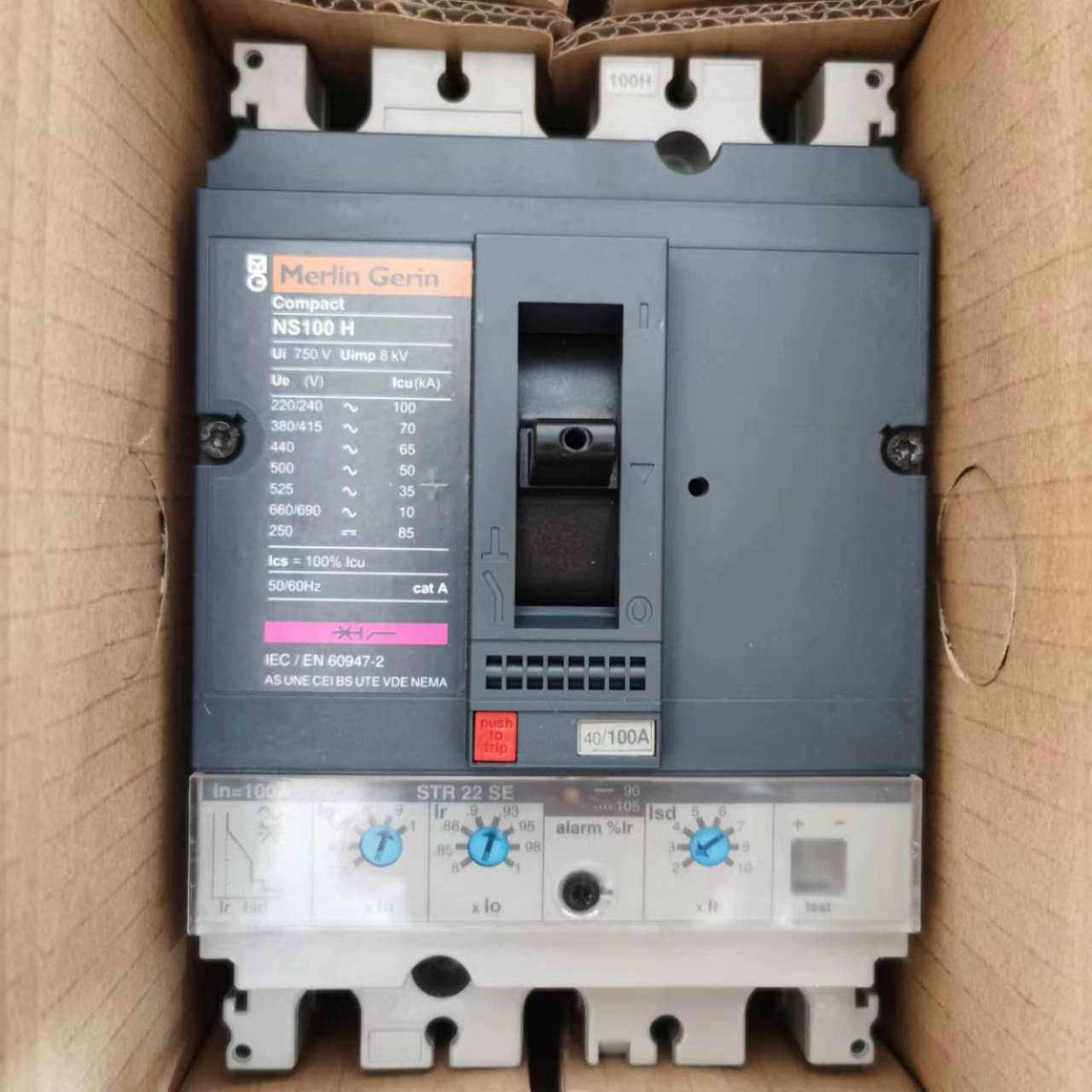 电子式NS100N 100H STR22SE ME脱扣器3P 40 100A