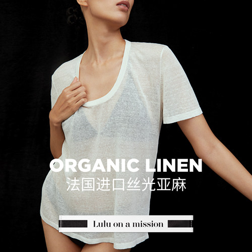 短袖性感超薄透视针织有机亚麻女