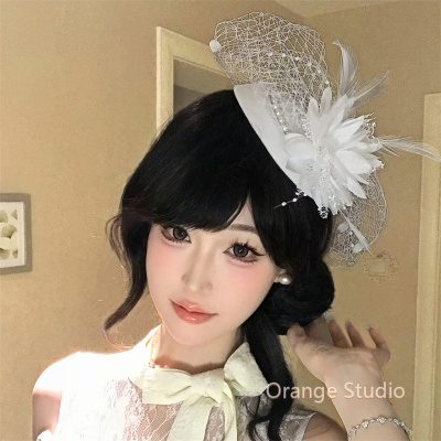 留洋大小姐千金网纱礼帽洋
