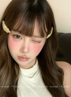 小香风闪锆水滴羽毛bb夹