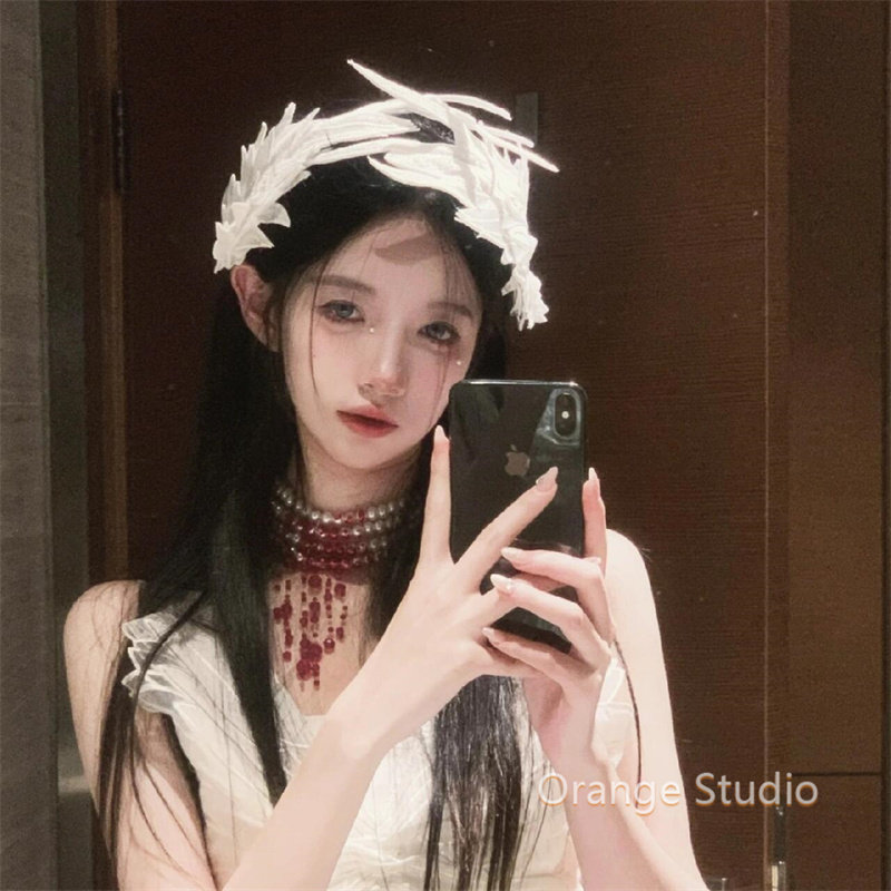 万圣节天使之翼翅膀发夹图片