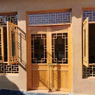 东阳木雕中式实木仿古门窗实木花格门窗仿古木门窗寺庙木门窗镂空