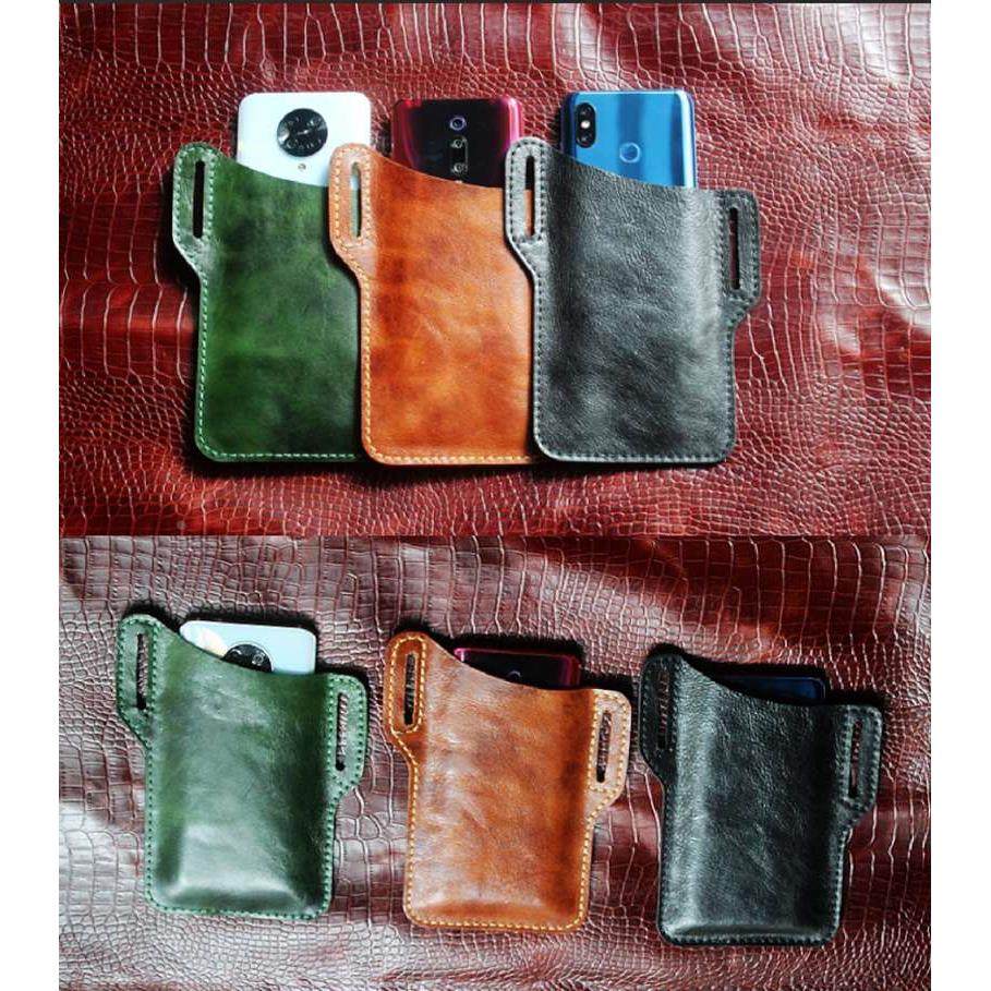 挂耳式 隐蔽贴身穿腰带便携手机套防丢 头层牛皮运动酷玩小腰包