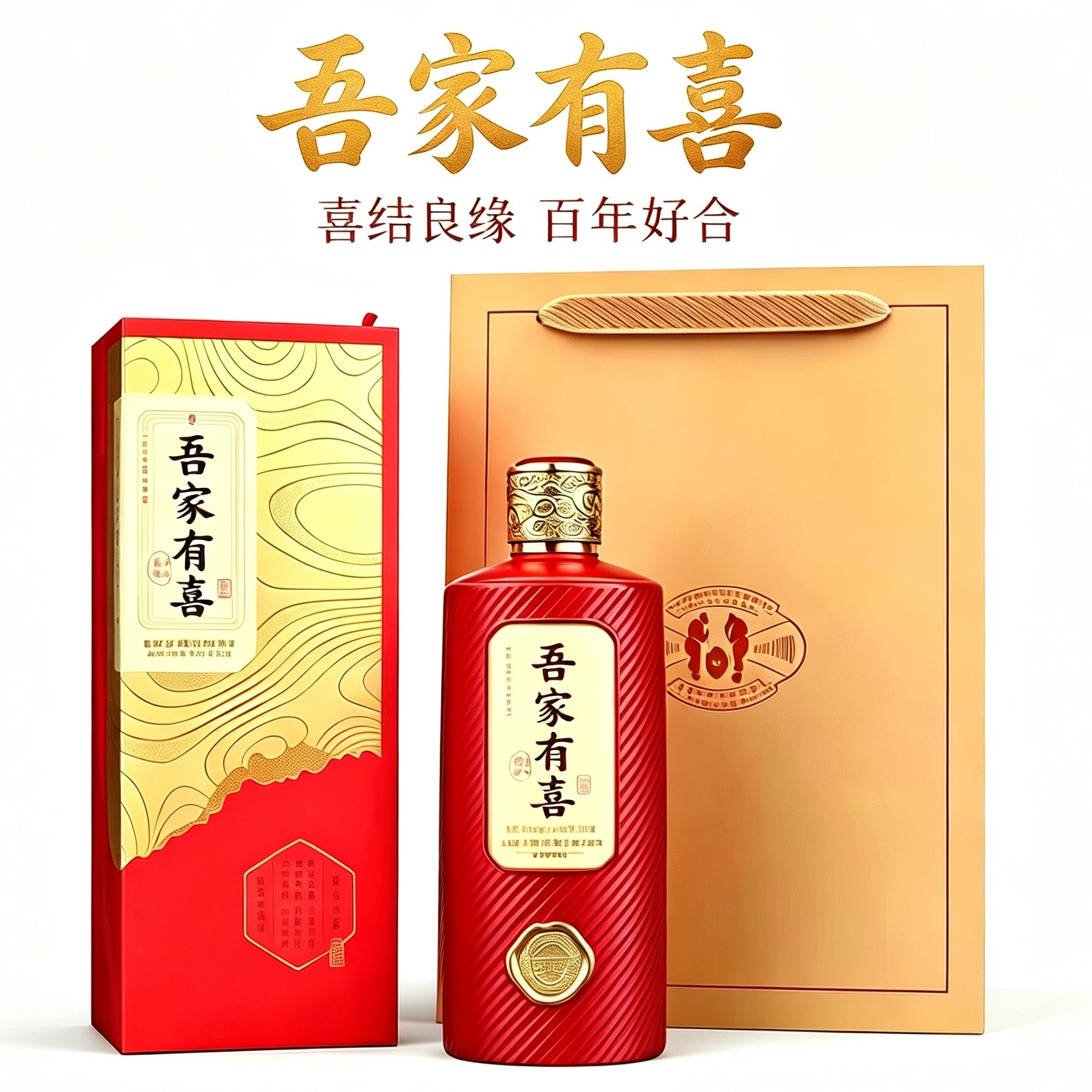 吾家有喜婚宴酒喜酒订婚宴结婚用白酒/调香白酒