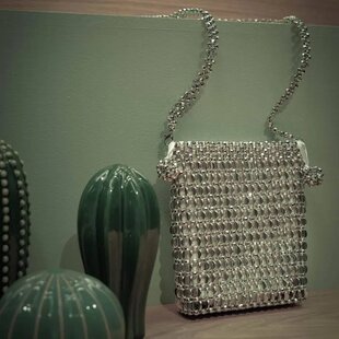 【正品】澳洲设计师EvanaCheung 【华灯初上】小号镂空串珠手机包