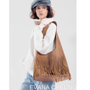 【正品】澳洲设计品牌EvanaCheung 【HILi系列】大号纯皮流苏包N+