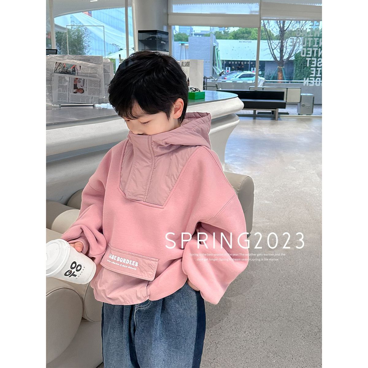 儿童春秋款卫衣2025新款宝宝连帽中小童上衣男童宝宝外套卫衣韩版