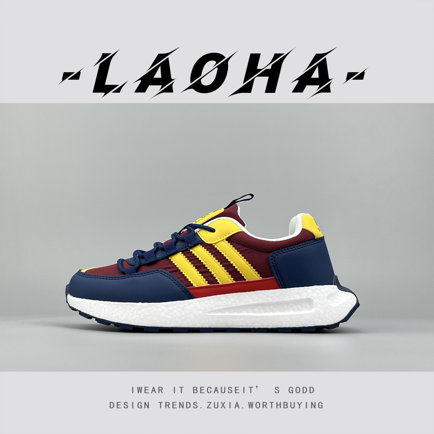 外贸男女爆米花软底减震休闲运动鞋户外徒步阿甘鞋透气防臭慢跑鞋