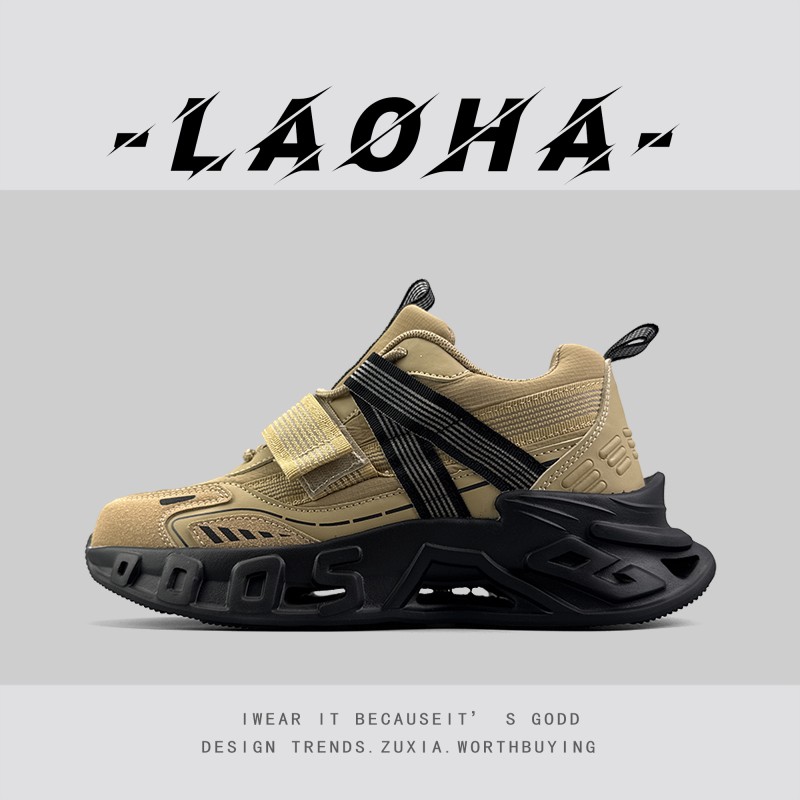 稀缺外贸男鞋厚底减震时尚老爹鞋轻便百搭防滑耐磨复古休闲运动鞋