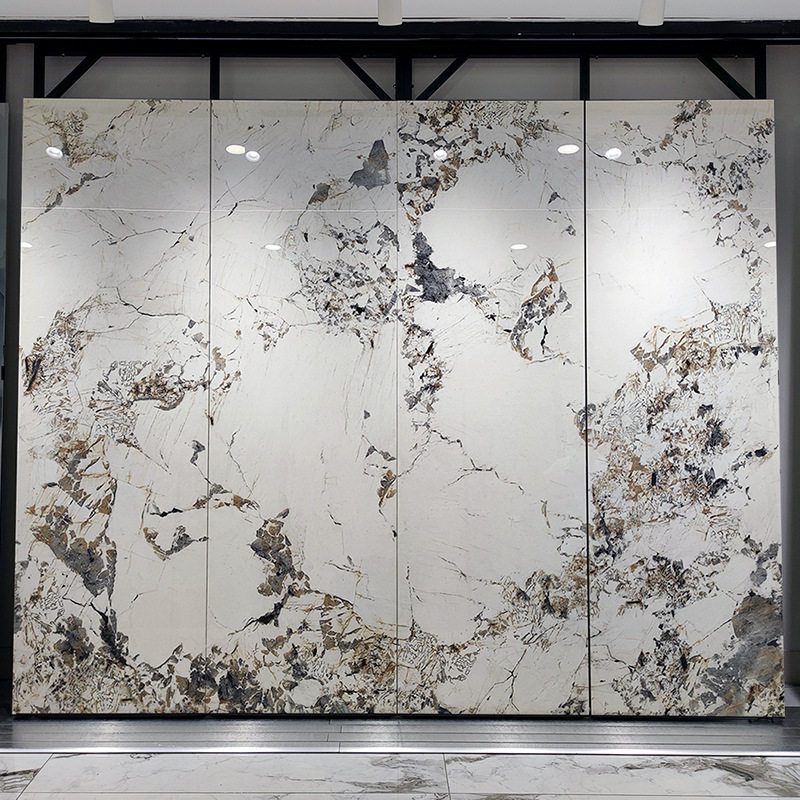 佛山岩板电视背景墙800x2600客厅现代简约连纹仿大理石板材潘多拉