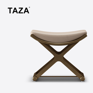 TAZA 輕奢梳妝凳現(xiàn)代臥室矮凳子創(chuàng)意馬扎化妝凳H383