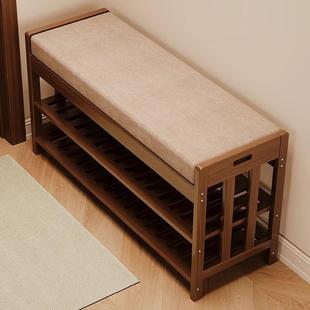 柜坐凳一体软垫进门鞋 换鞋 凳入户鞋 凳家用实木门口可坐式 架子 穿鞋