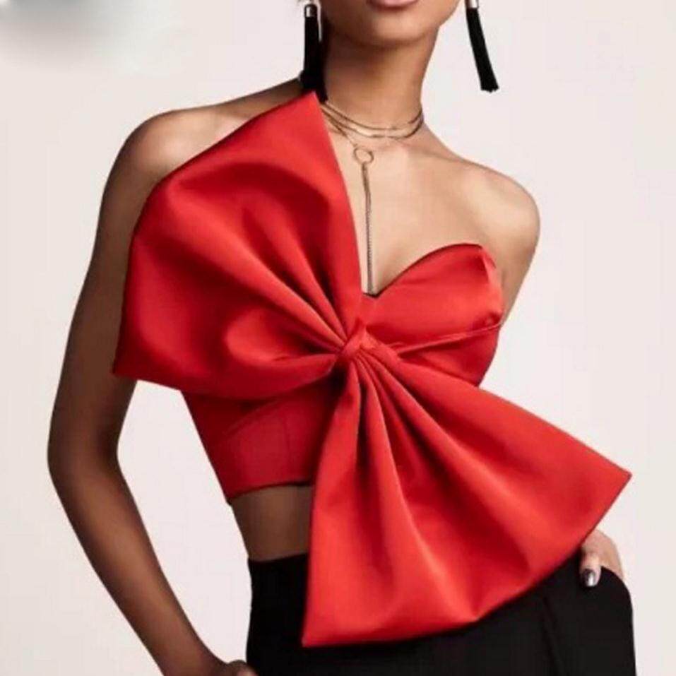 Bow Wrapped Chest Vest 设计感蝴蝶结裹胸派对百搭礼服背心上衣