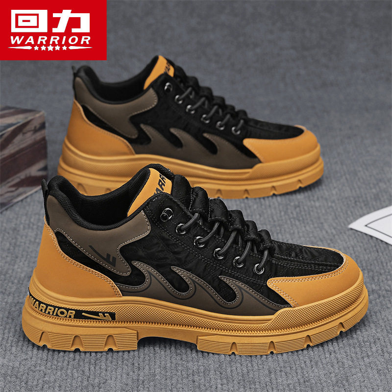 回力男鞋官方正品男士休闲运动鞋防滑耐磨户外工装靴高帮马丁靴男