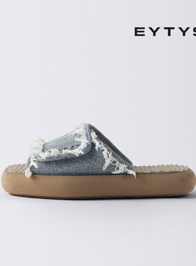 【特价5折】EYTYS凉鞋Alessa方头牛仔一字拖鞋 25男女同款