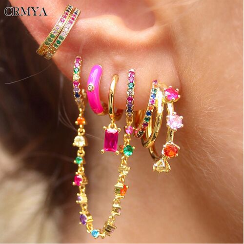 Gold Silver Filled Stud Earrings for Women Vintage Color
