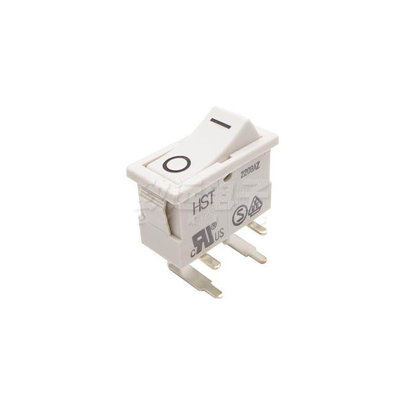 日本进口HRS HST翘板电源开关RS1船型开关16A250V卧式弯脚4脚2档