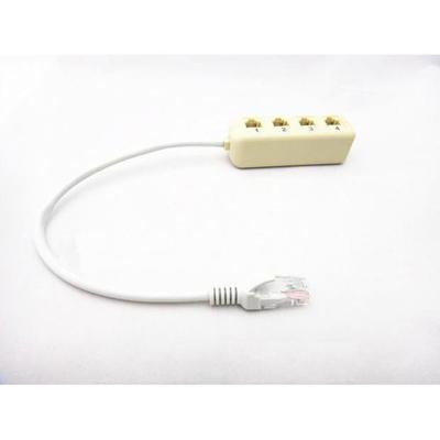 RJ45转RJ11 网线转电话线，一转4 网络电话一分四，网线转电话线