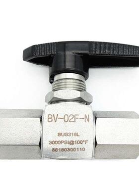 SUS316L不锈钢3000PSI内螺纹高压直通仪表球阀NPT1/4 3/8 1/2 3/4
