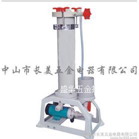 精密电镀过滤机 耐酸碱电镀过滤机 2001 2吨过滤机65W口径20MM