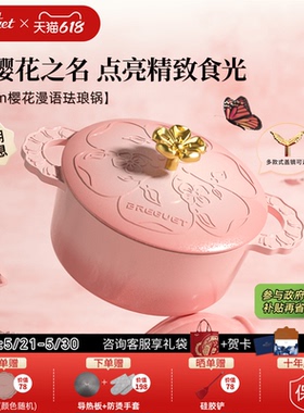 Breguet宝玑珐琅锅铸铁锅22cm新婚乔迁礼物家用多功能焖炖锅0涂层