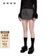 WMWM 休闲设计感休闲复古风挺阔方型迷你半裙半身裙A字短裙女