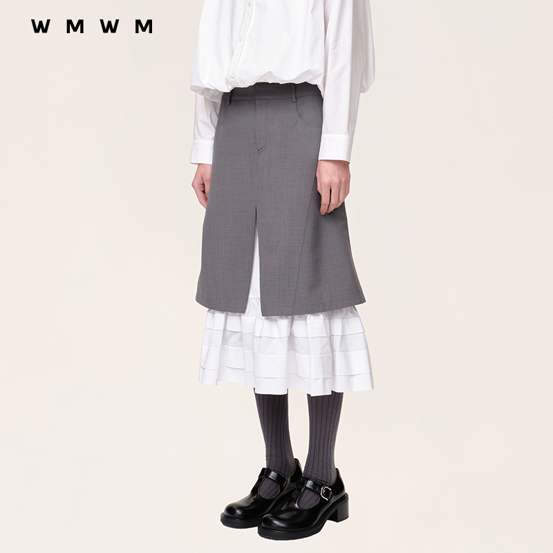 【WMWM】拼接鱼尾下摆半裙