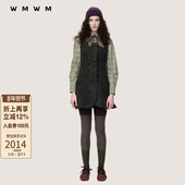 SALE WMWM 设计波浪花呢无袖 连衣裙休闲秋冬时髦女装 裙子