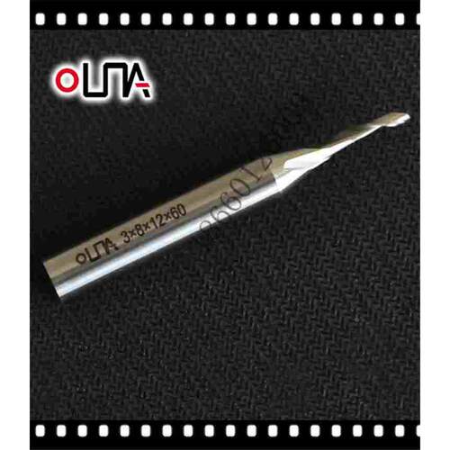 OUNA仿行铣刀3*8*12*60断桥铝门窗单刃仿形铣刀进口M42高速钢钻头