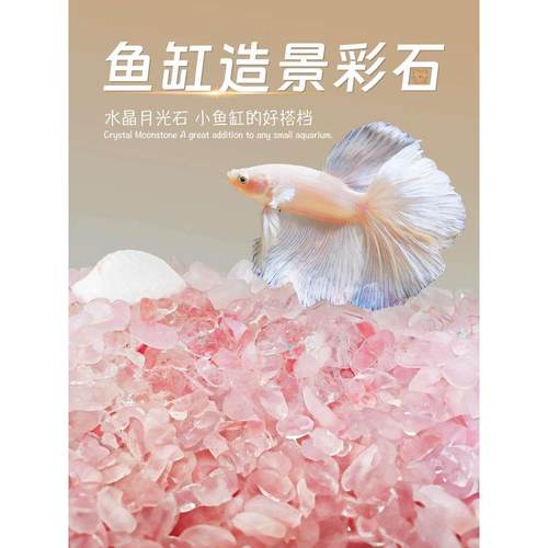 水晶玻璃砂黄色金色透明粉色蓝色绿色石头底砂鱼缸水族箱造景装饰